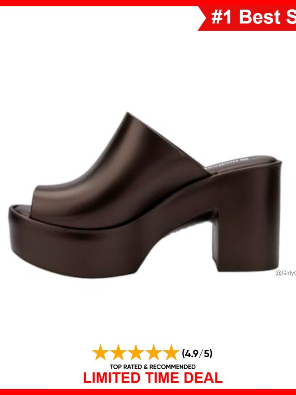 Melissa Mule Heel Women's Fashion Sandal Iridescent PVC Mule